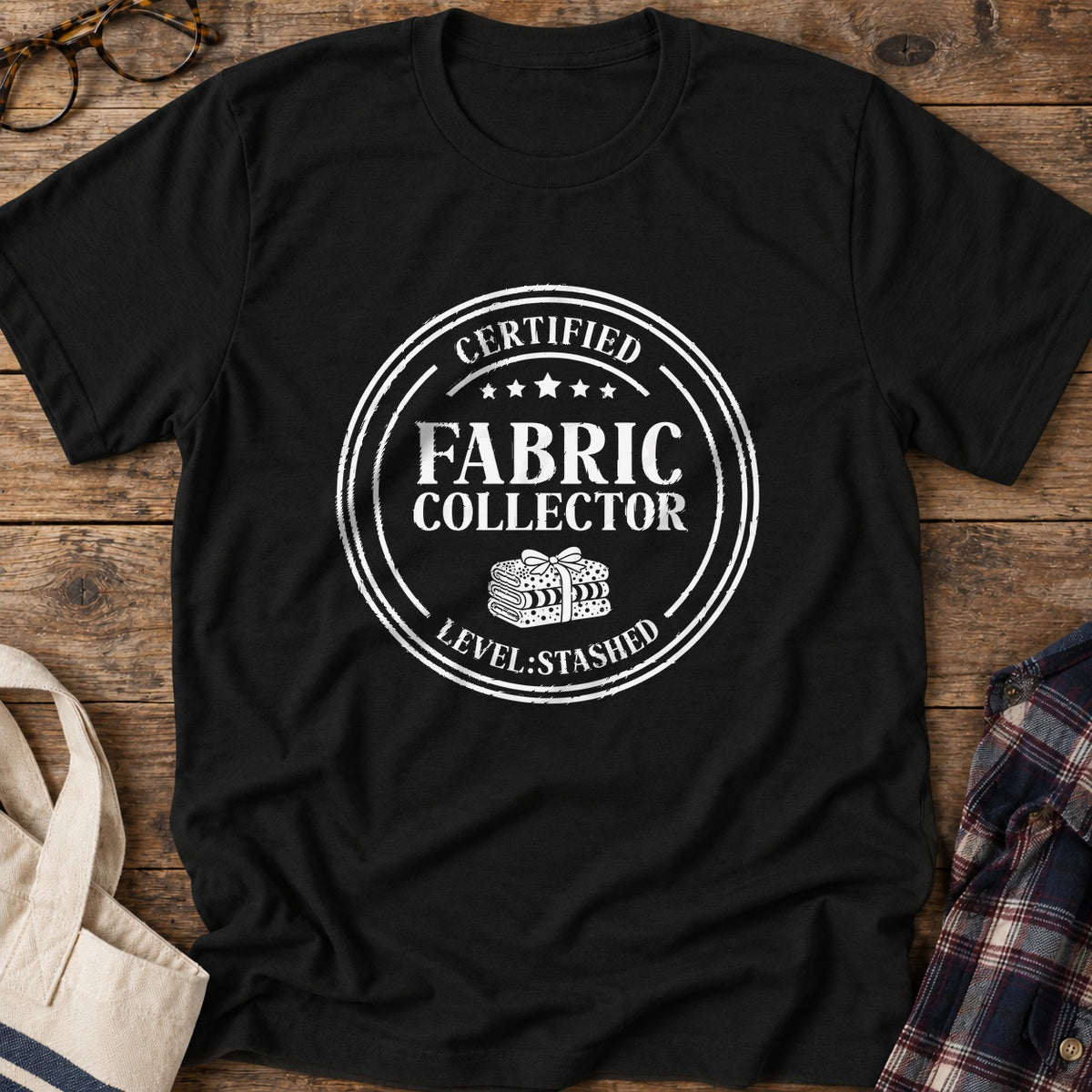 Certified Fabric Collector T-Shirt in Black