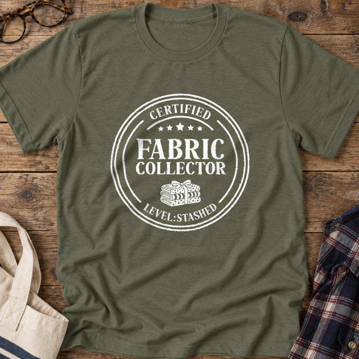 Certified Fabric Collector T-Shirt in Military Green