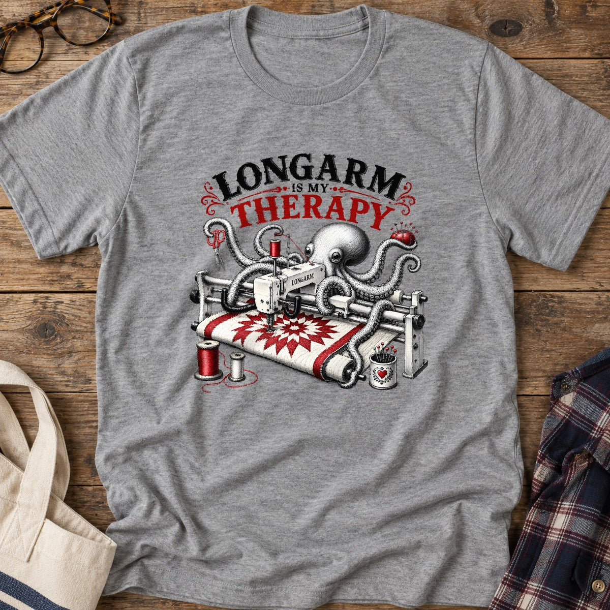 Longarm Therapy Club T-Shirt in Sport Grey