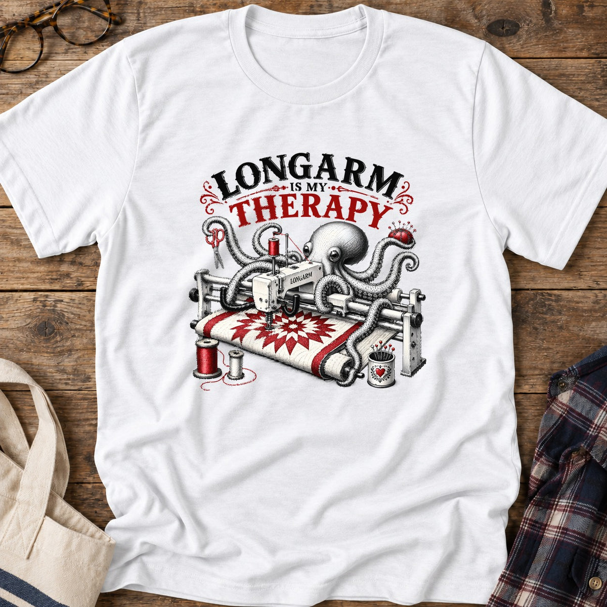 Longarm Therapy Club T-Shirt in White