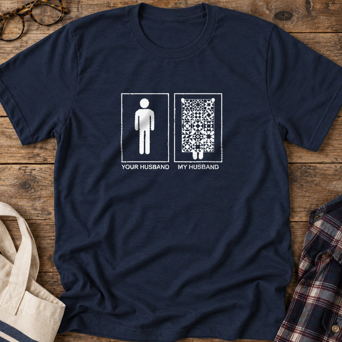Quilt Companion T-Shirt in Navy