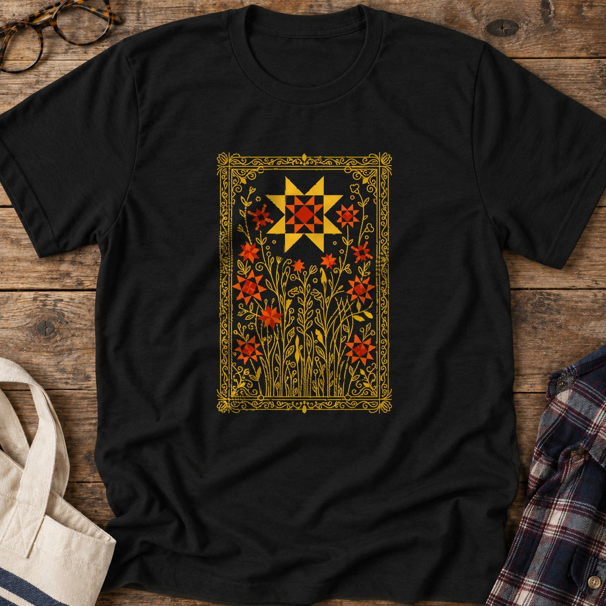 Garden Of Stars T-Shirt in Black