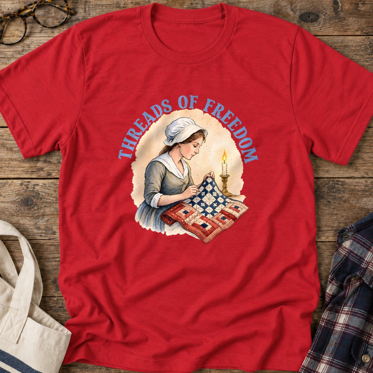 Threads Of Freedom T-Shirt in Red