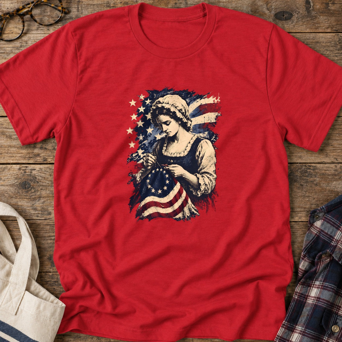 Betsy Ross Flag T-Shirt in Red