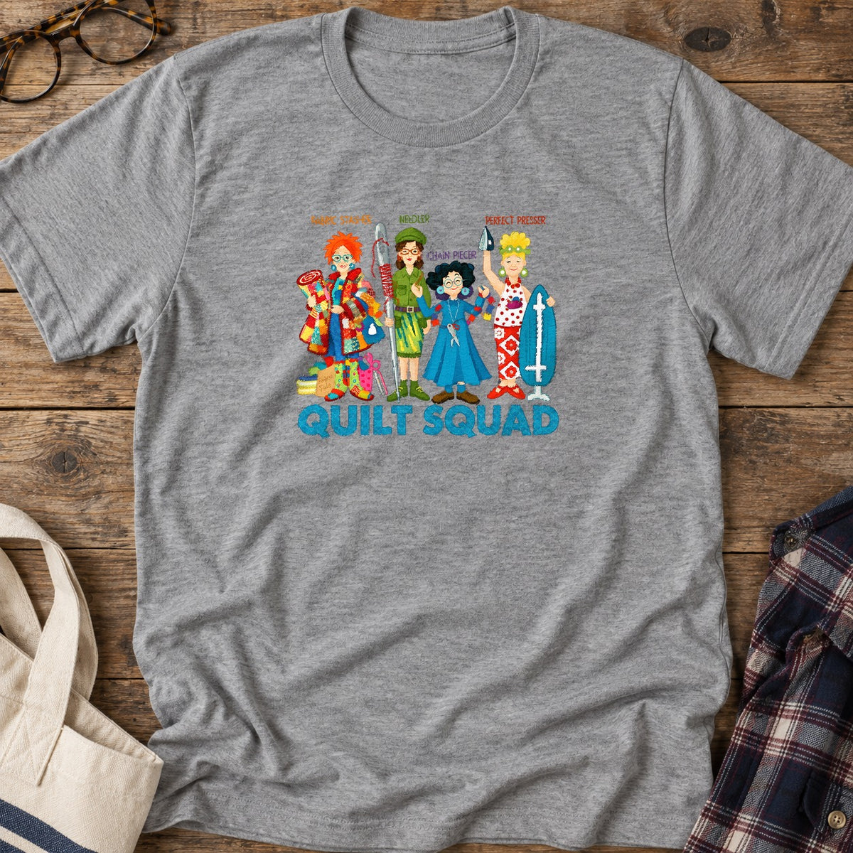 Quilt Squad T-Shirt in Sport Grey