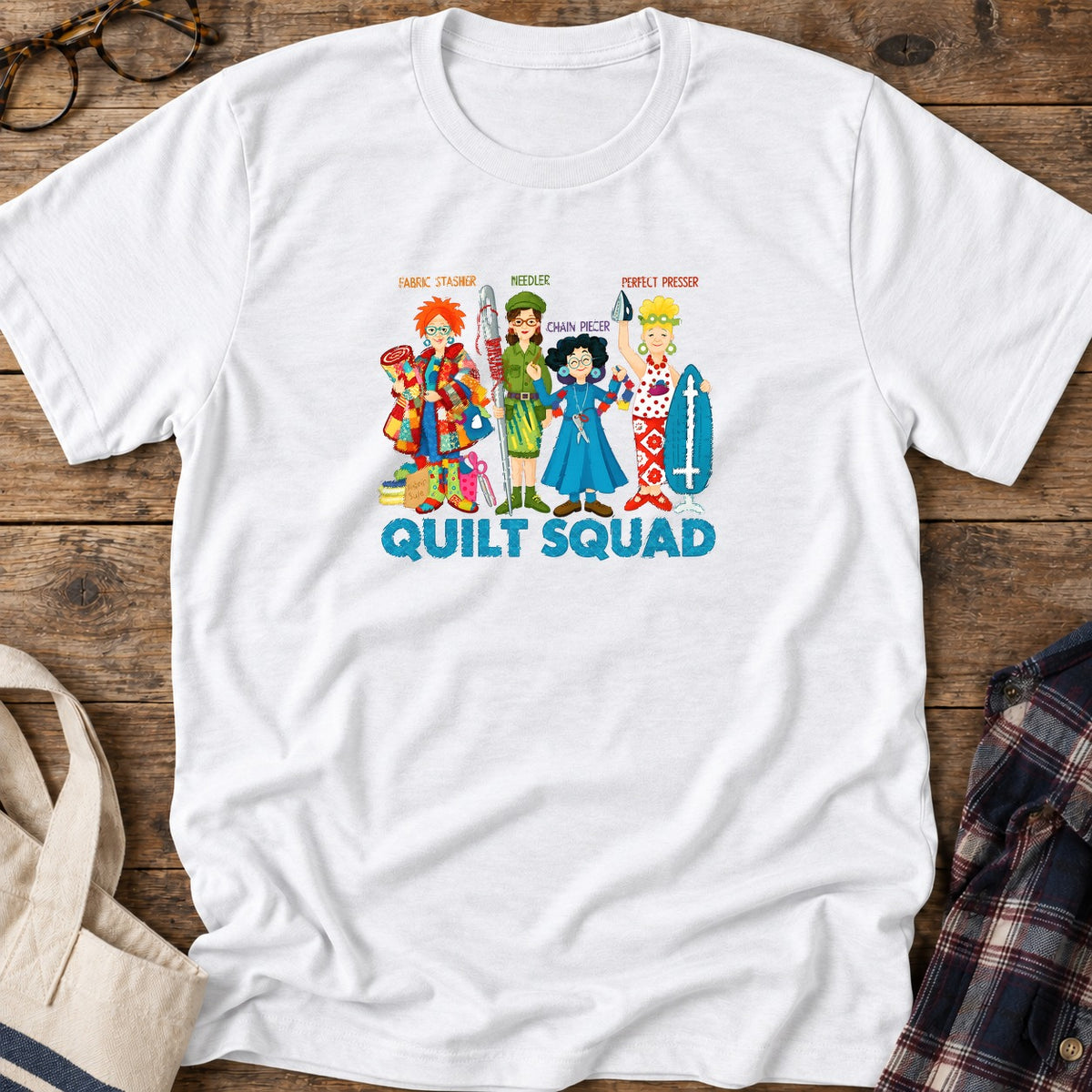 Quilt Squad T-Shirt in White