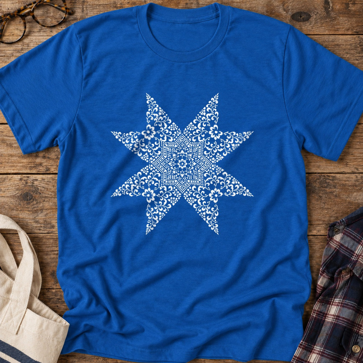Quilting Mandala T-Shirt in Royal