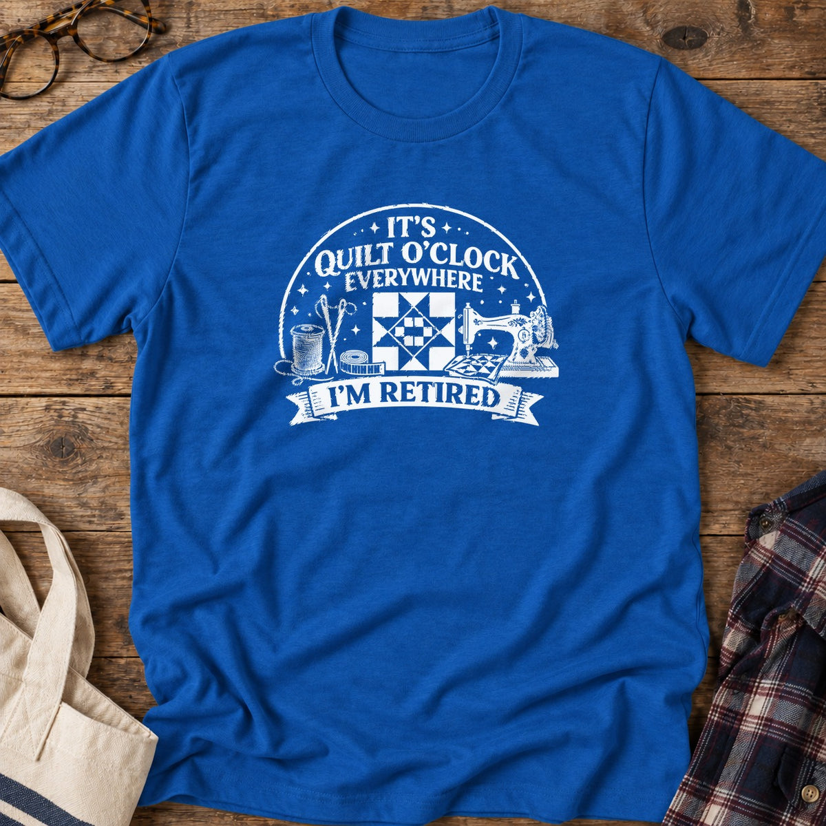 Retired Quilter T-Shirt in Royal