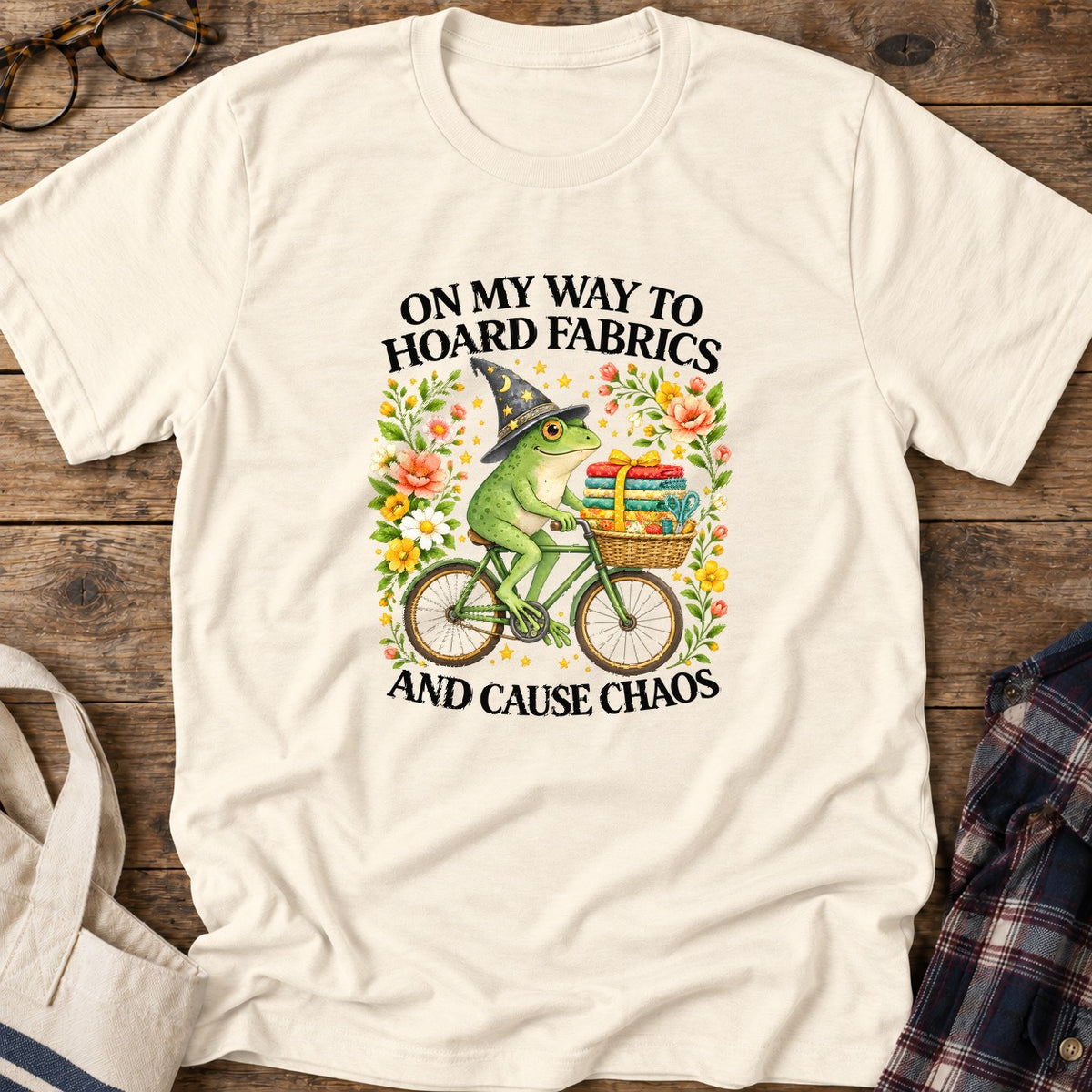 Fabric Hoarding Chaos T-Shirt in Natural