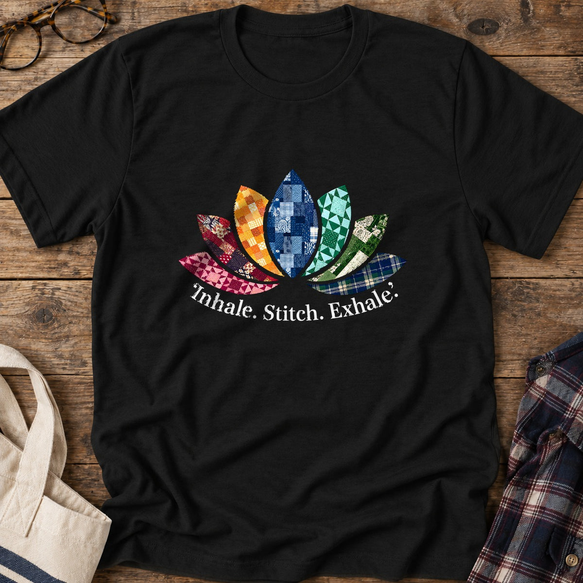 Quilting Zen T-Shirt in Black