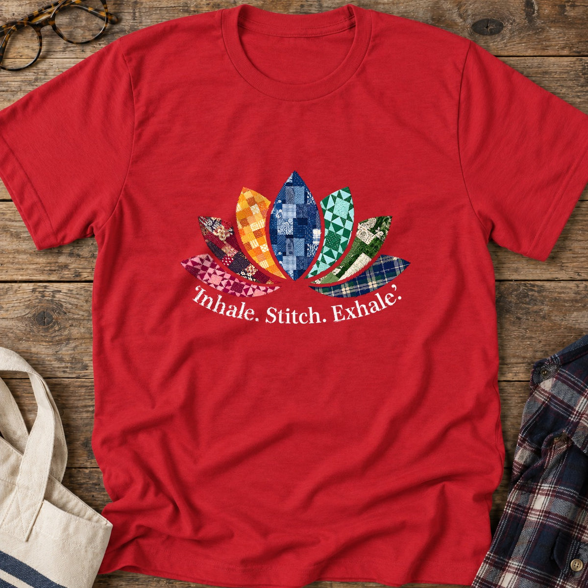 Quilting Zen T-Shirt in Red